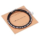 Btysun Inspirational Morse Code Bracelets for Women Men Teen Girl Gifts Best Friend Birthday Gifts for Him Her Adjustable Layered Secret Message Sister Bff Girfriend Sister Christmas Jewelry