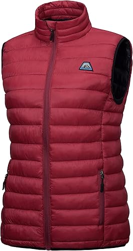 Mapamyumco Chaleco acolchado ligero de invierno para mujer, chaquetas sin mangas plegables con aislamiento reciclado