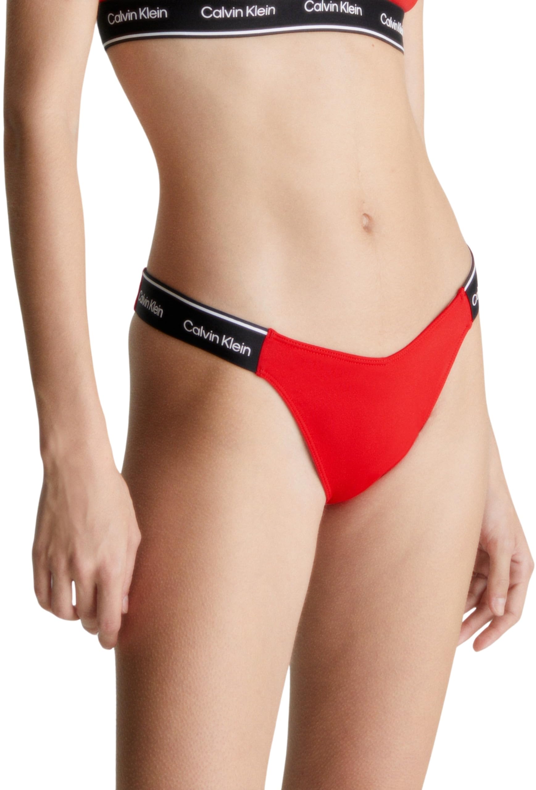 Calvin Klein Damskie bikini Delta, czerwony Cajun, L, Czerwony Cajun, L