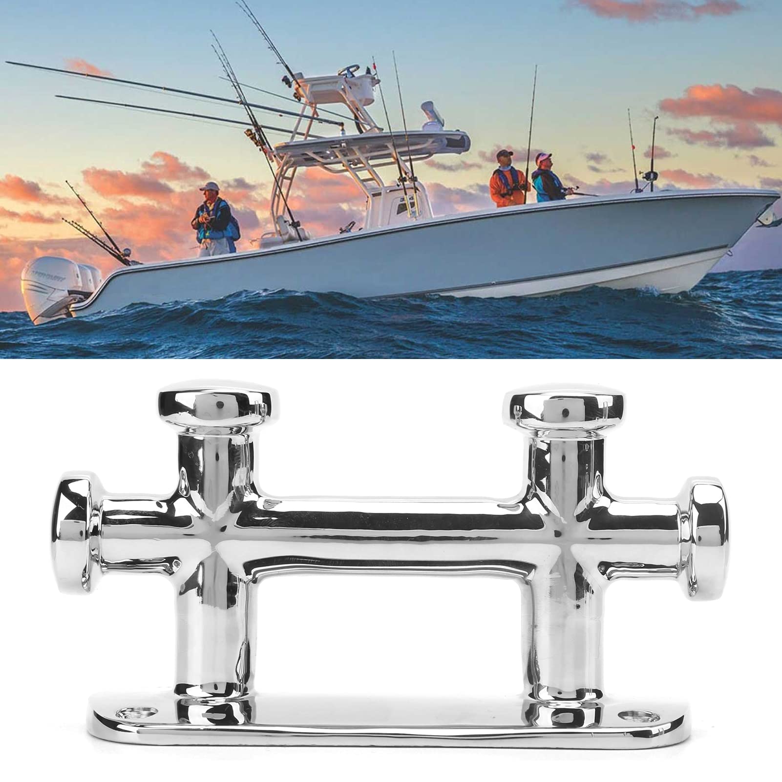 Ganci per Bitte da Ormeggio per Barche in Acciaio Inossidabile Marine Bitta a Doppia Croce Bitta per Barche per Yacht Motoscafi Dock da Pesca Corda da Ponte