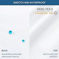 Vista 6 de Protector de colchón individual impermeable, protector de colchón suave de rizo de bambú, funda individual con bolsillo profundo para colchón