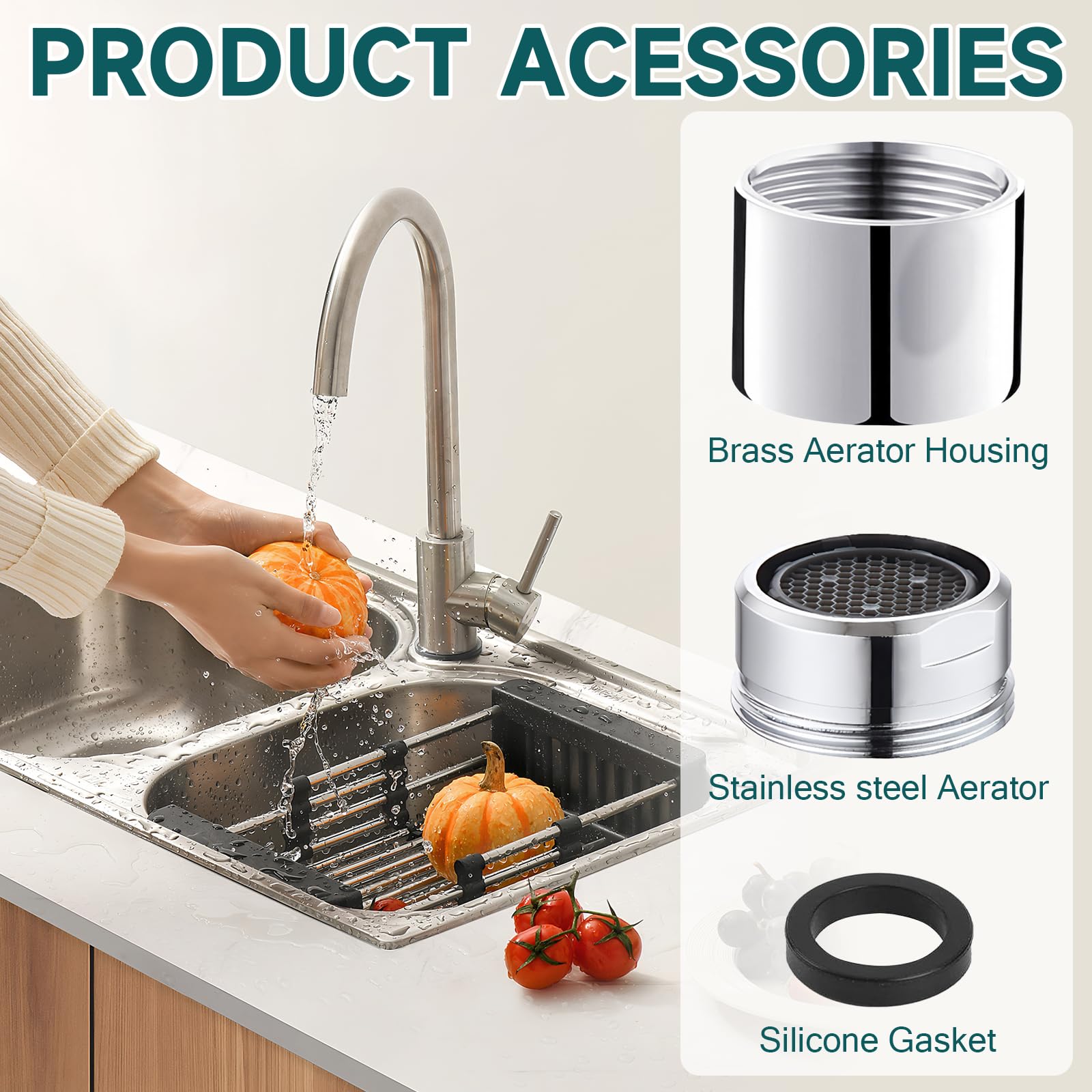 4 Unidades Aireador Grifo Incluye Roscas Externas M18 M20 Y M22 Así Como Roscas Internas M22 Aireador De Grifo Adecuado Para Baños Y Cocinas