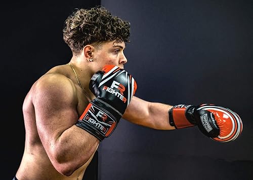 Miniatura 4 de FR Fighter Guantes de boxeo perfectos para entrenamiento MMA, saco de boxeo, kickboxing, guantes de boxeo Muay Thai para hombres, mujeres y adultos