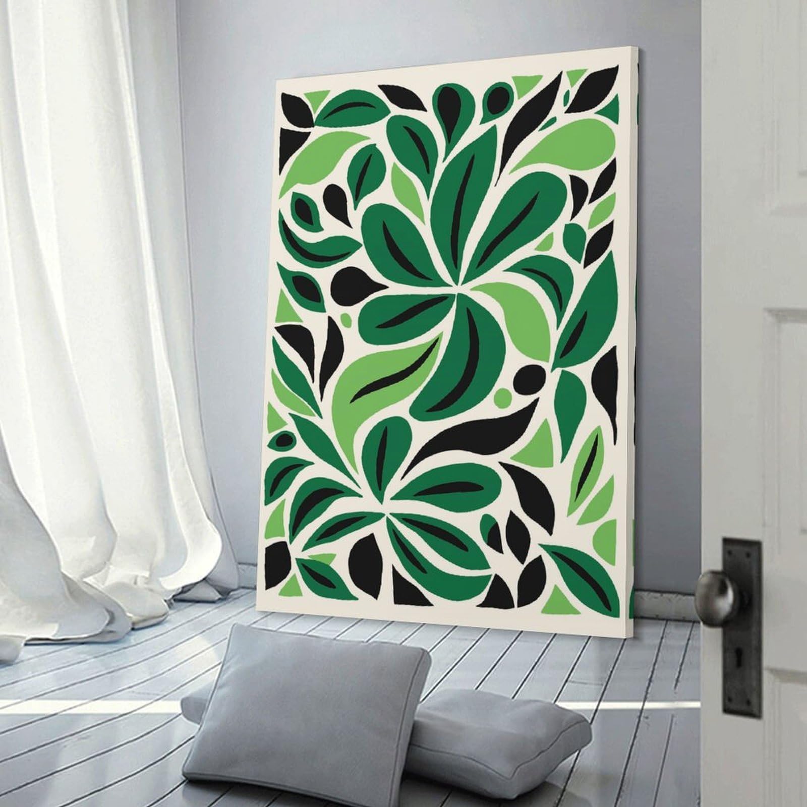 Junmoney Room Decor Wall Art Green Cut Outs Art, 20x30inch(50x75cm), for Gallery Wall Layouts in Home Or Office, Home Wall Art for Statement Displays