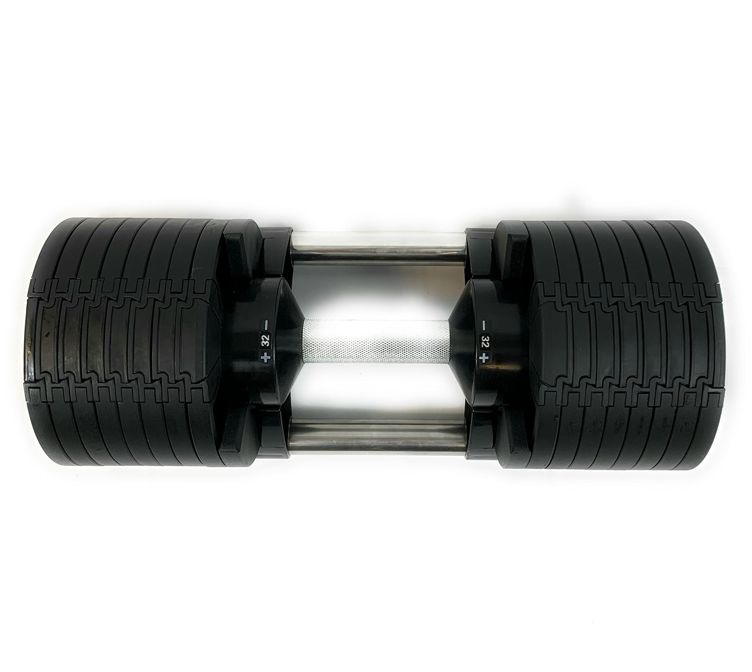 Set Manubri Regolabili Horizon 2-32kg – Pesi con selettore a Scatto con Increm. 2kg – Dumbbell Compatti per Home Gym – Fitness & Forza e Bodybuilding - Manubri con Impugnatura a Rotazione (2x32Kg)