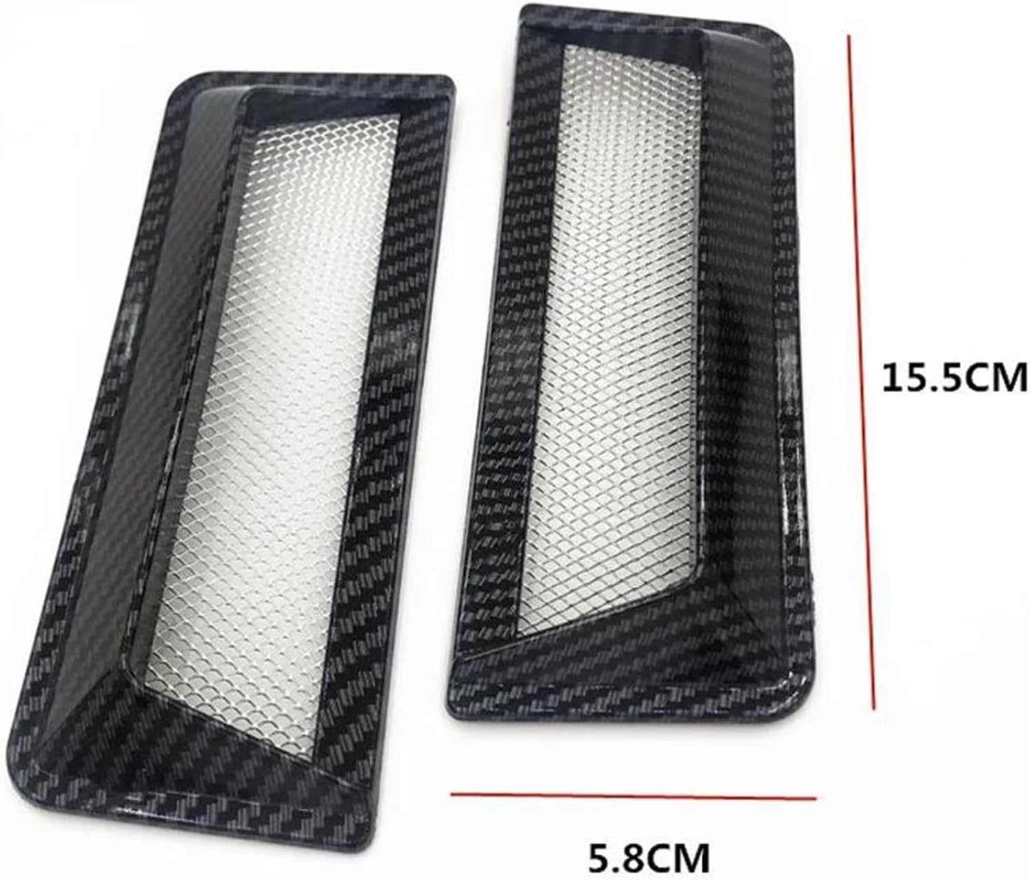 Car Hood Scoop Universal 2pcs Car Shark Grill Side Hood Scoop Air Outlet Intake Vent Decorative Sticker Cover
