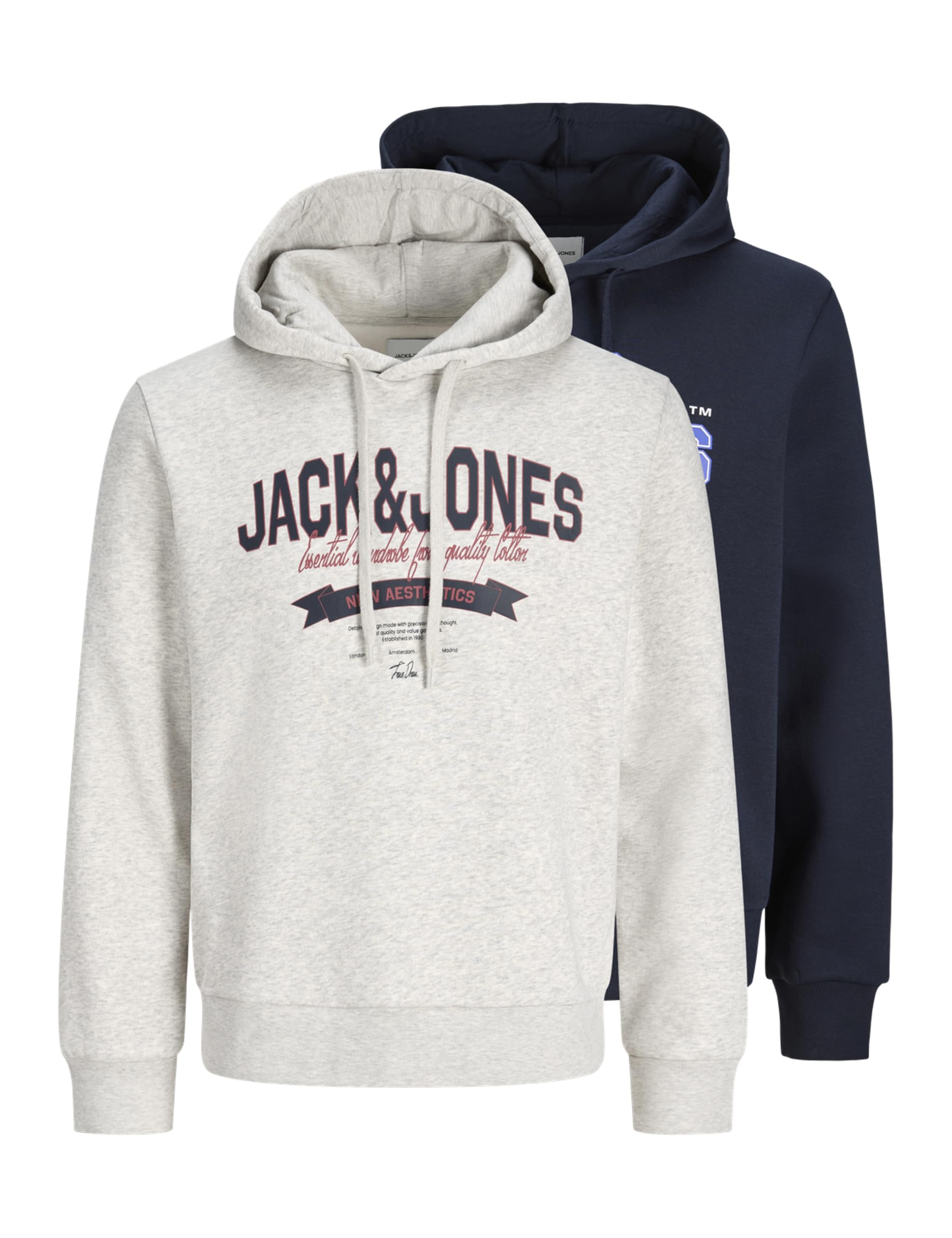 JACK & JONES Jjelogo Sweat Hood 2 Col 25/26 2Pk Mp