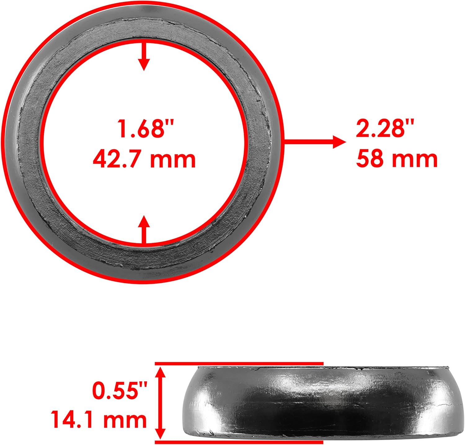 Caltric Exhaust Muffler Pipe with Gaskets Compatible with Yamaha Rhino 700 YXR700FH Hunter FI 2008 2009 2010 2011
