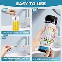 Vista 4 de Tiras de prueba de orina para análisis de orina 14 parámetros - 125 CT UTI tiras de análisis de orina Panel completo para función renal y hepática