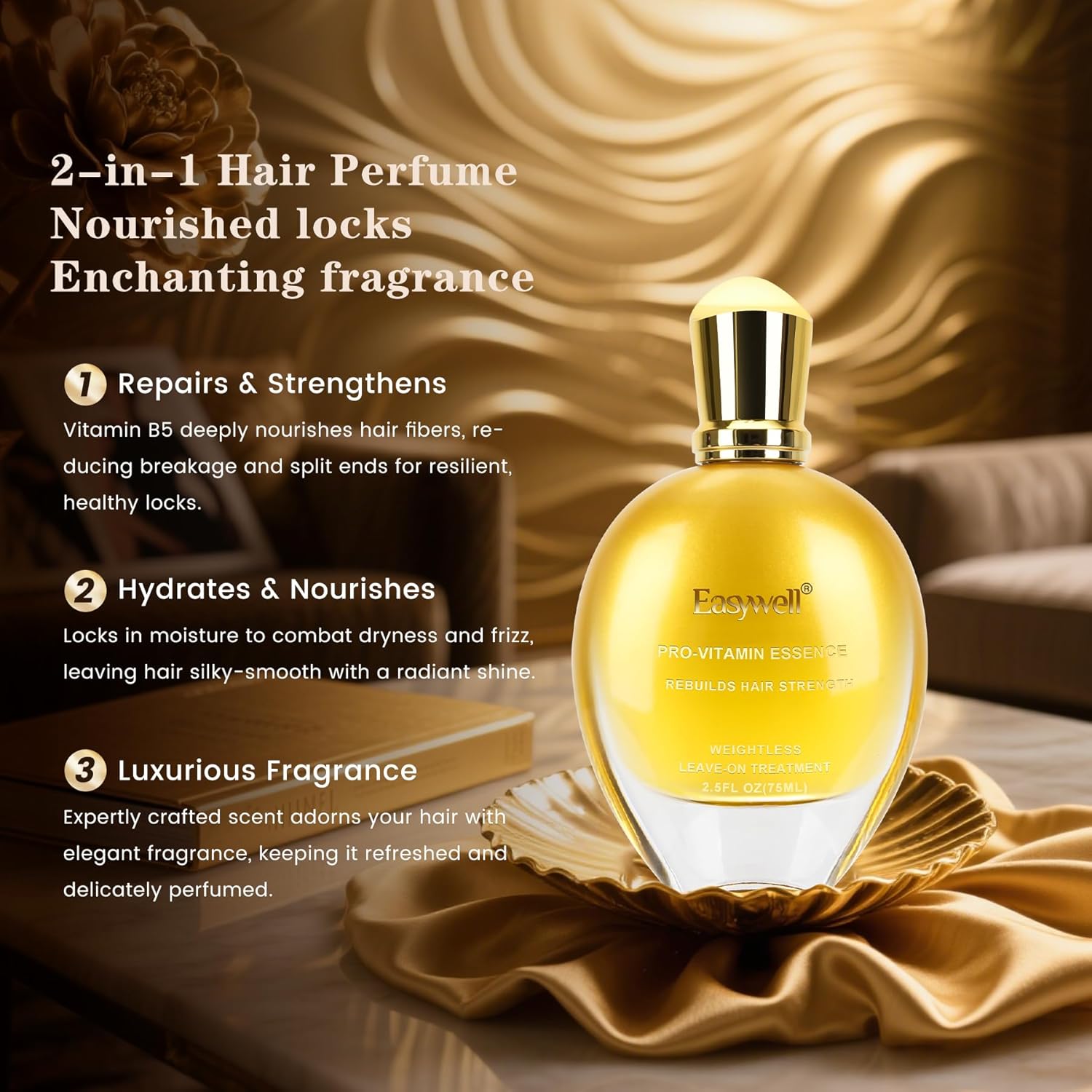 Leave In Conditioner Spray, Hair Perfume for Women, Hair Spray Women with Vitamin B5, Moisturizing & Nourishing Damaged Hair, Daily Hair Repair Mist, Floral, 2.5 Fl Oz Floral 2.5 Fl Oz (Pack of 1) image 2 of 8 B0DGSGYX6K