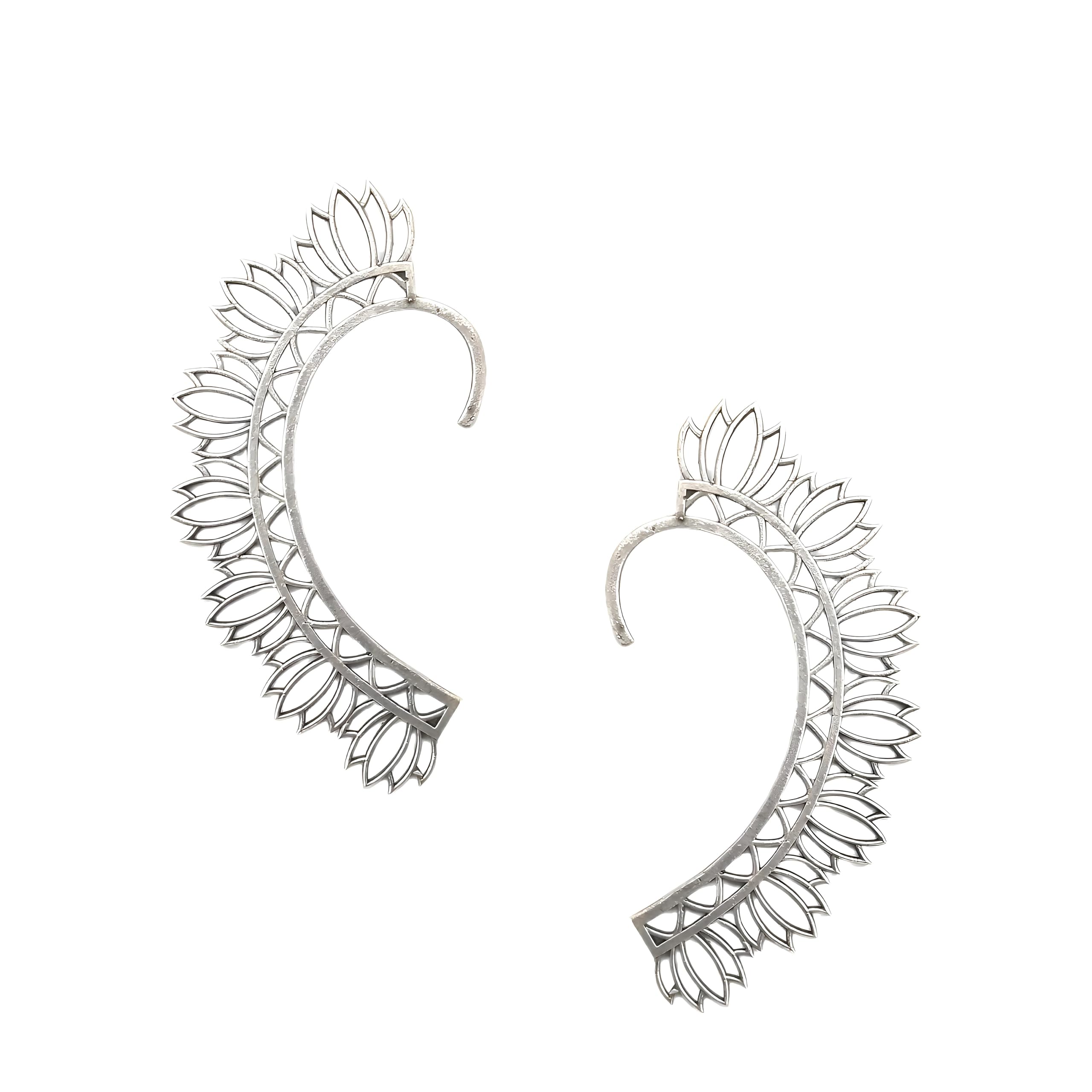 Dulcett Earcuffs Earrings For Women & Girls | Stylish and Unique Boho Style Ear cuffs for Women| Silver platted Brass Ear cuffs for Women & Girls. (No Piercing Required) (B0D9SCN7FK) Amazon Price History, Amazon Price Tracker
