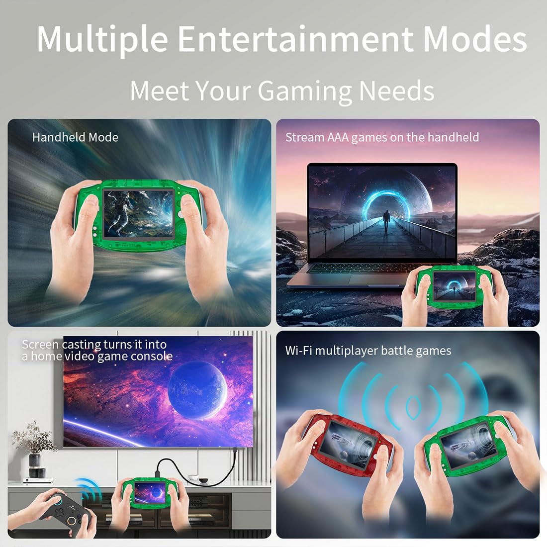 ANBERNIC RG 34XX Handheld Spielekonsole,Handheld Game Console RG34XX Eingebaut 64G mit über 5000+ Spielen,3,4 Zoll IPS Screen 3500mAh,Retro Konsole Support Wi-Fi Multiplayer und HD TV-Ausgang