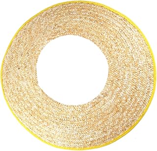 Mipcase Hard Hat Sun Shade Straw Woven Full Sun Shade Extension Protection Hard Hat Sun Visor Shield Hard Hat Accessories for Workers (Hard Hat Not Included) 45cm