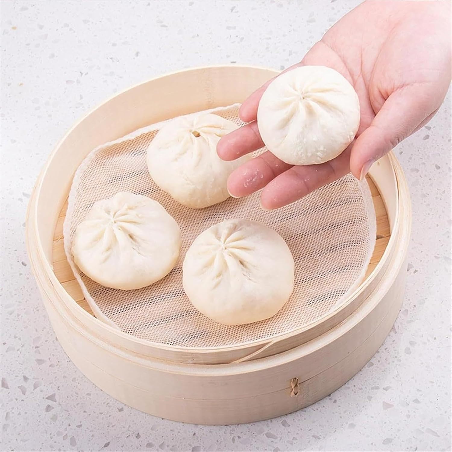 Commercial Semi-Automatic Bun Forming Making Machine, Creative Manual Dumpling Mold, Steamed Stuffed Bun Making Mold, with Dough Press Machine, Closing Machine and Molds (Color : Large)