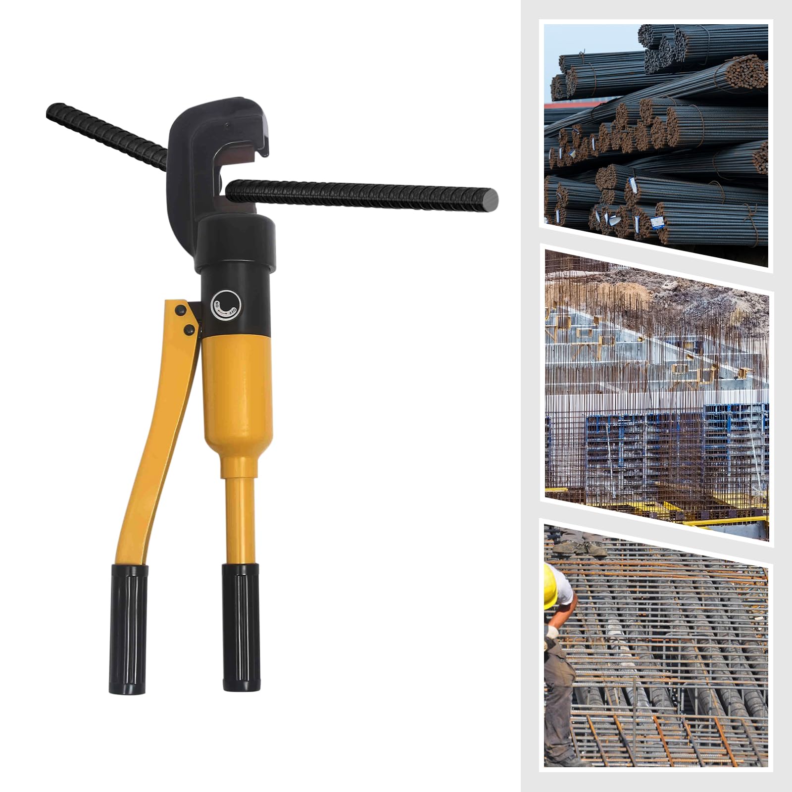 Hydrauliczny obcinacz do śrub przenośny hydrauliczny obcinacz do prętów zbrojeniowych ręczny stalowy nóż do prętów zbrojeniowych obszar ścinania 0,4-1,6 cm z kluczem i przenośnym pudełkiem