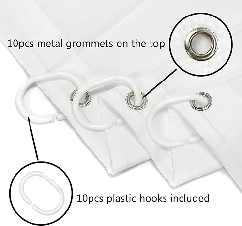 Miniatura 3 de Pink Christmas Shower Curtain for Bathroom Christmas Ball with Snowy Pine Branches Bathroom Shower Curtains with Hooks, Winter Snowflake Bathroom