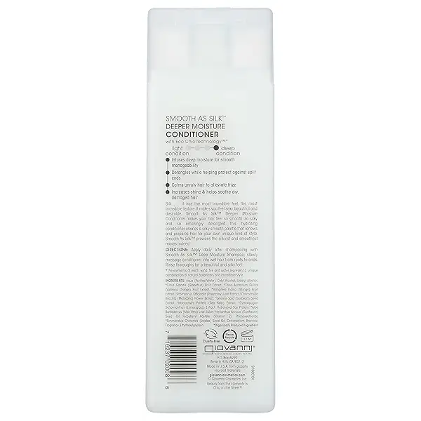 GIOVANNI Smooth As Silk Conditioner, 8.5 FZ 2