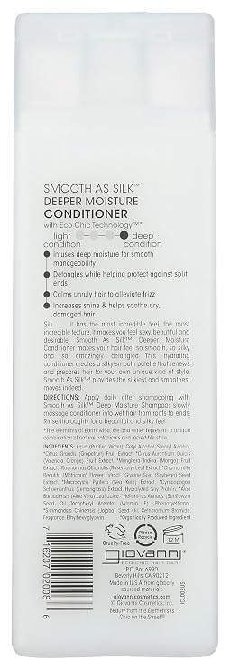 GIOVANNI Smooth As Silk Conditioner, 8.5 FZ
