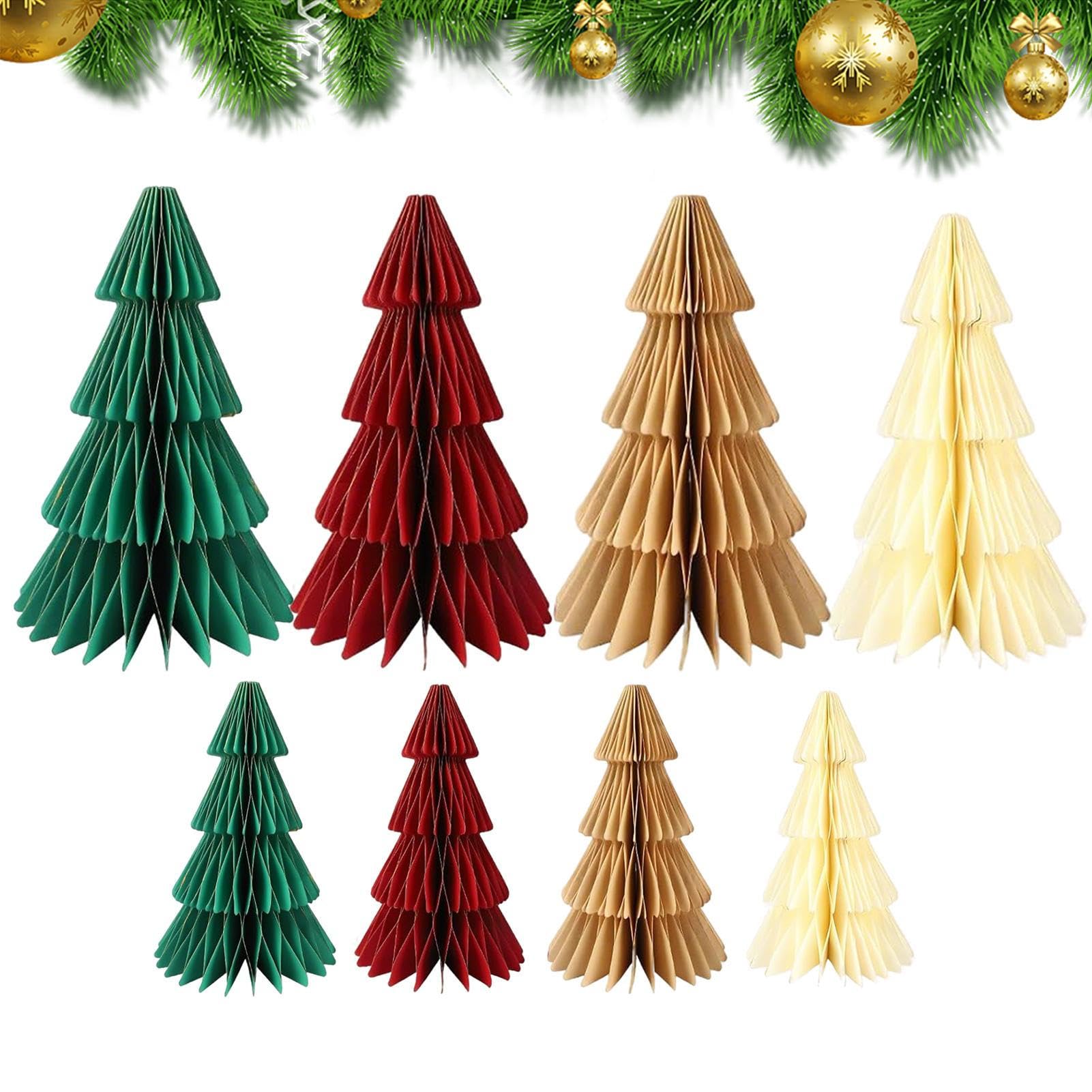 Árbol de Navidad de cartón para decorar tu oficina, cocina o repisa de chimenea