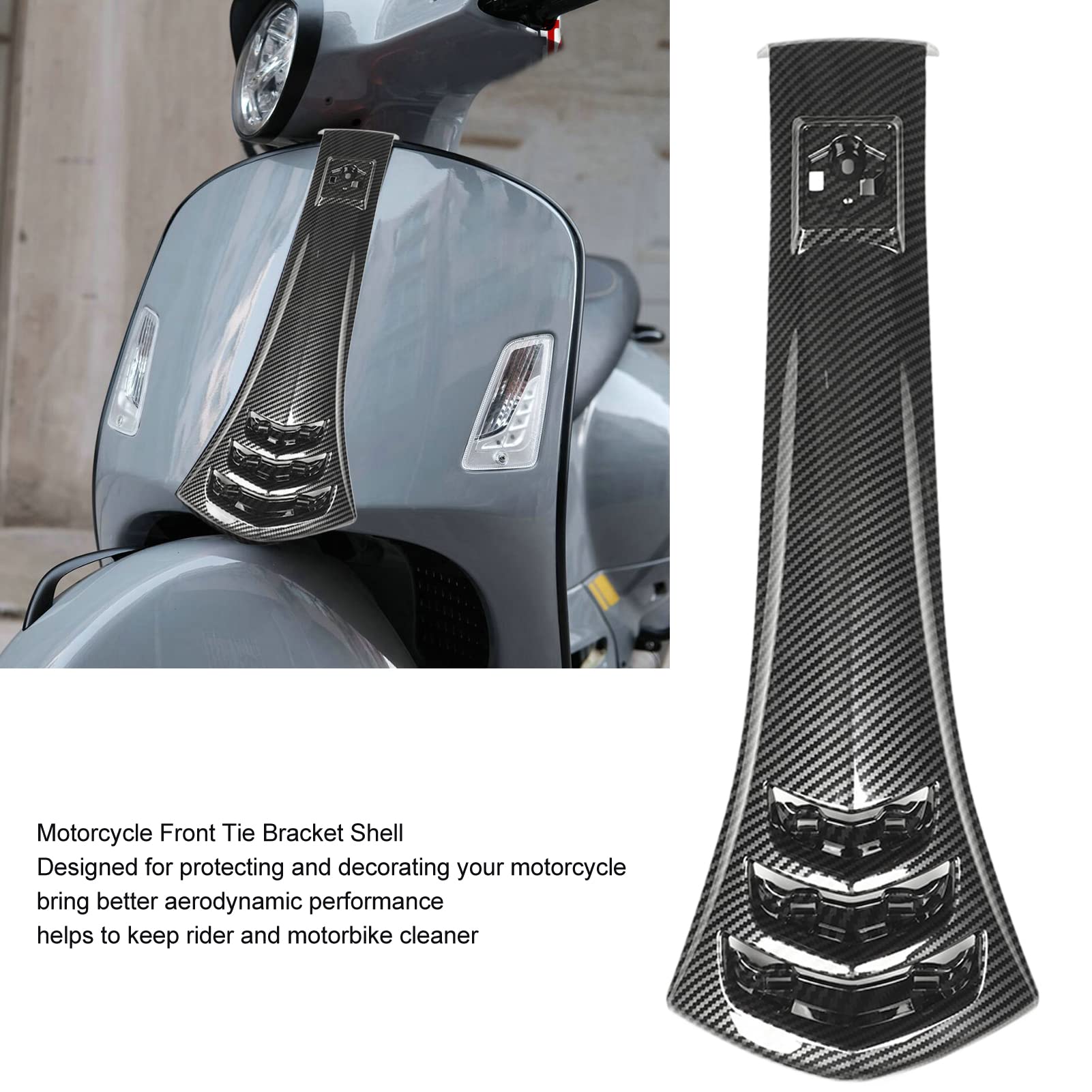 Fronthorn-Kopfverkleidungsabdeckung ABS-Kohlefaser-Stil Ersatz für GTS 250 300 GTV 300 2019-2021