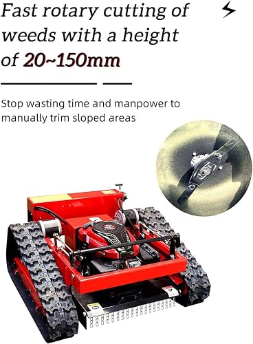 FUNNYBSG Smart Lawn Mower with Remote Control - Gas Powered and Crawler, 7.5/HP, 30° Slope Capacity, Ideal for Farms, Home Gardens, Orchards and Lawn Care - 3