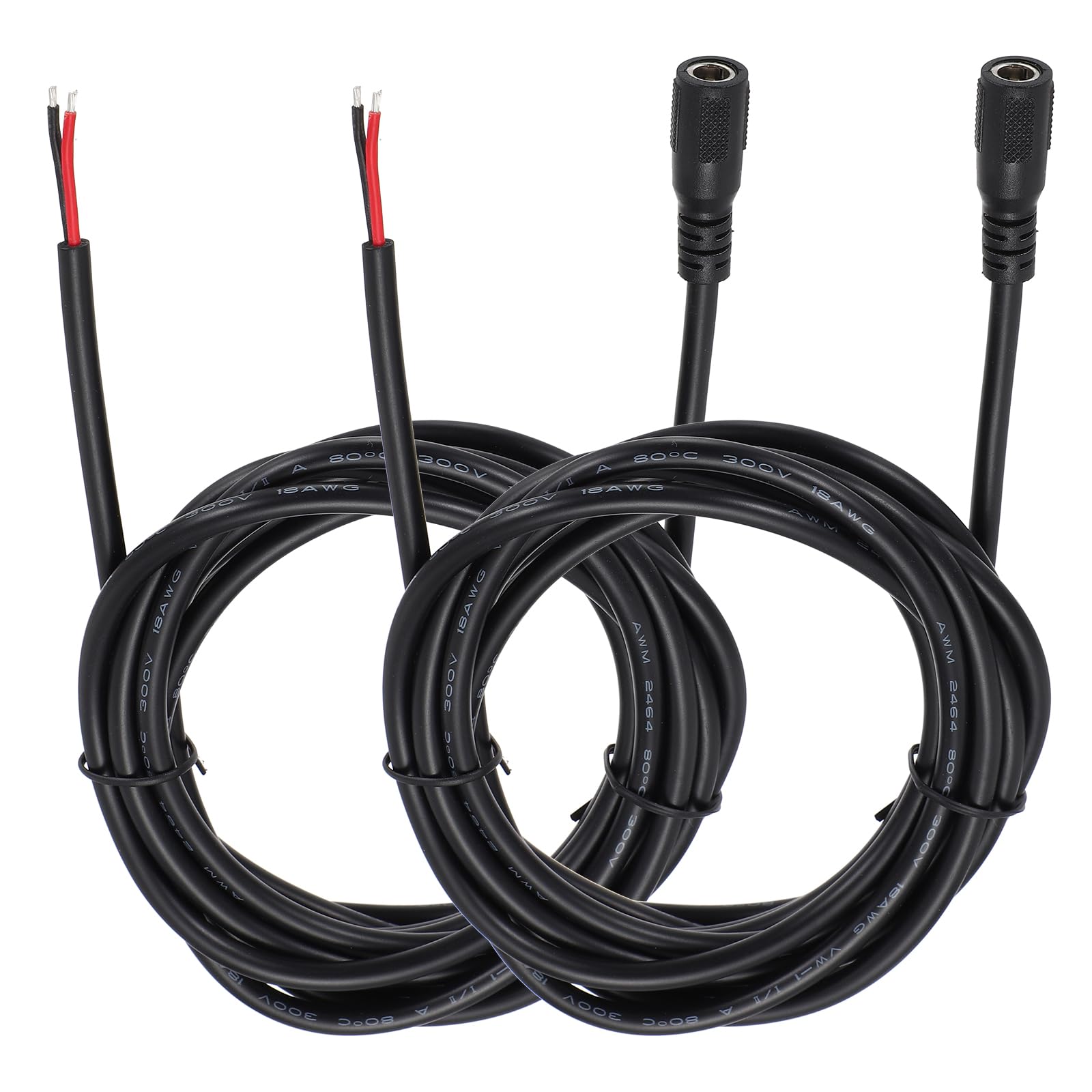 Cable de alimentación CC hembra de 5,5x2,1mm a cable desnudo de 3m 7