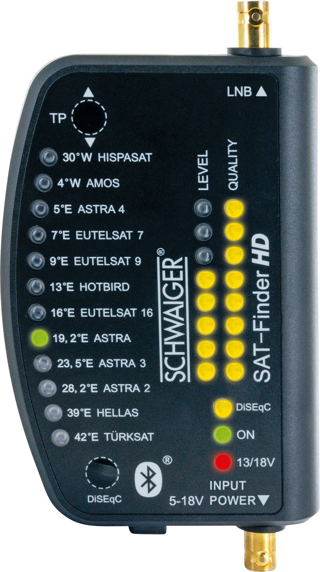 SCHWAIGER Sat Finder HD + Powerbank Pointeur Satellite