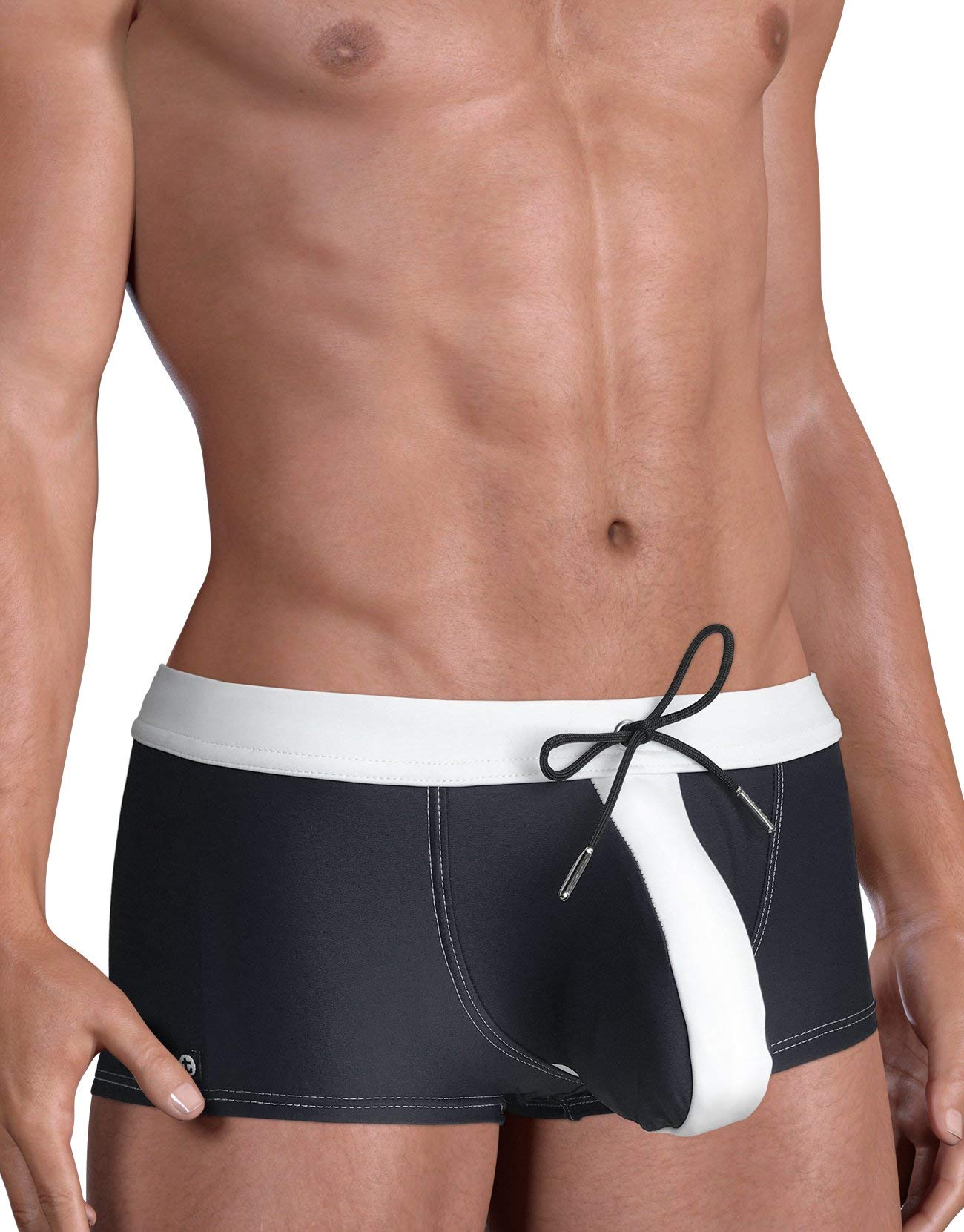 Moby Big Boy Pouch Swim Square Cut Black