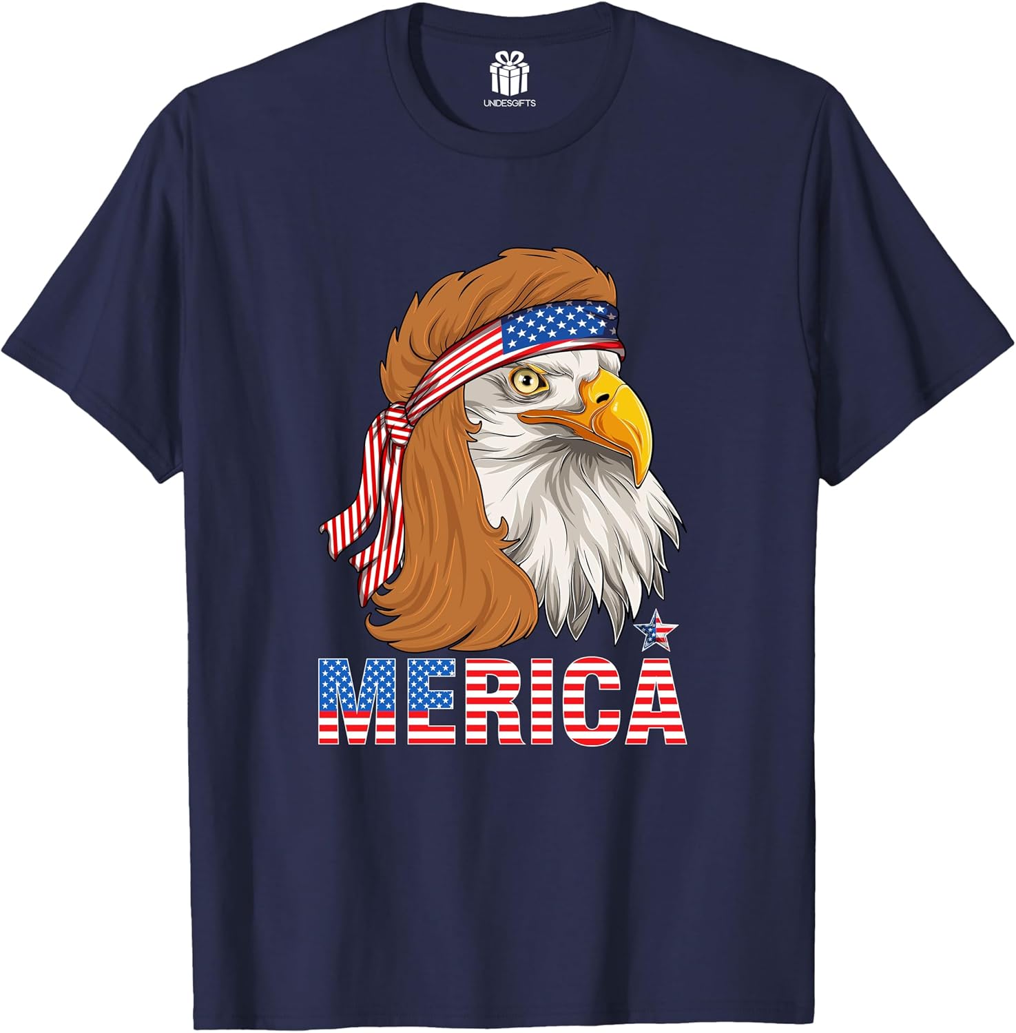 Merica Eagle Mullet American Flag 4th of July Shirt for Men Women Kids Funny for Dad Grandpa