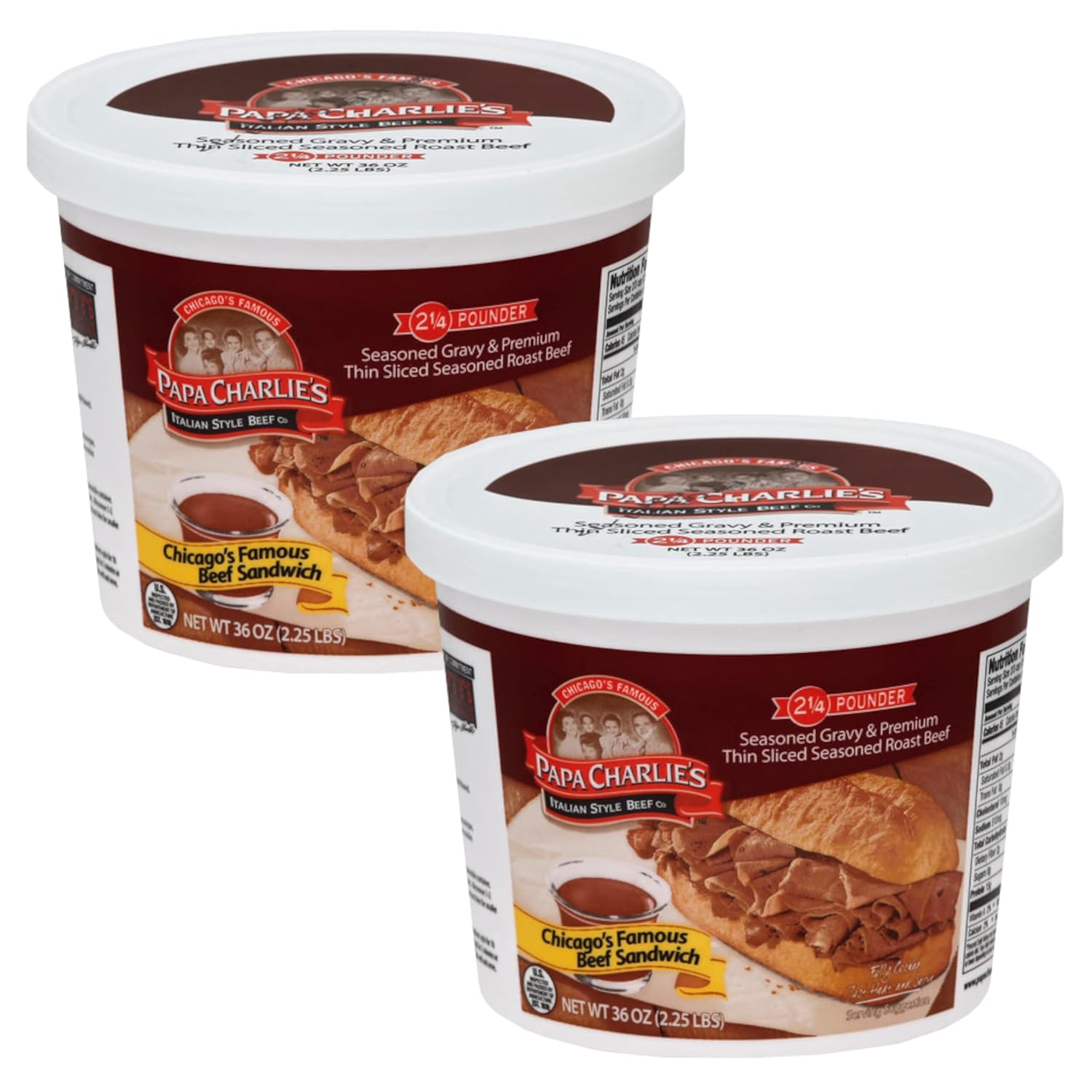 Amazon.com : Papa Charlie's Italian Style Frozen Beef - Seasoned Gravy ...