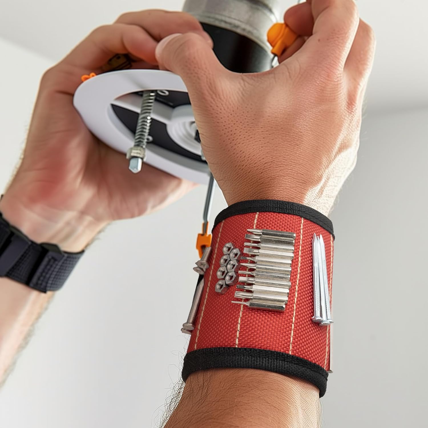 Magnetic Wristband For Tools, Wrist Magnet For Screws Nails And Drill Bits, Valentine's Day gifts For Men, Gadget Gift For Dad Him Husband Who Have Everything Wants Nothing, 2 Pack - Image 5