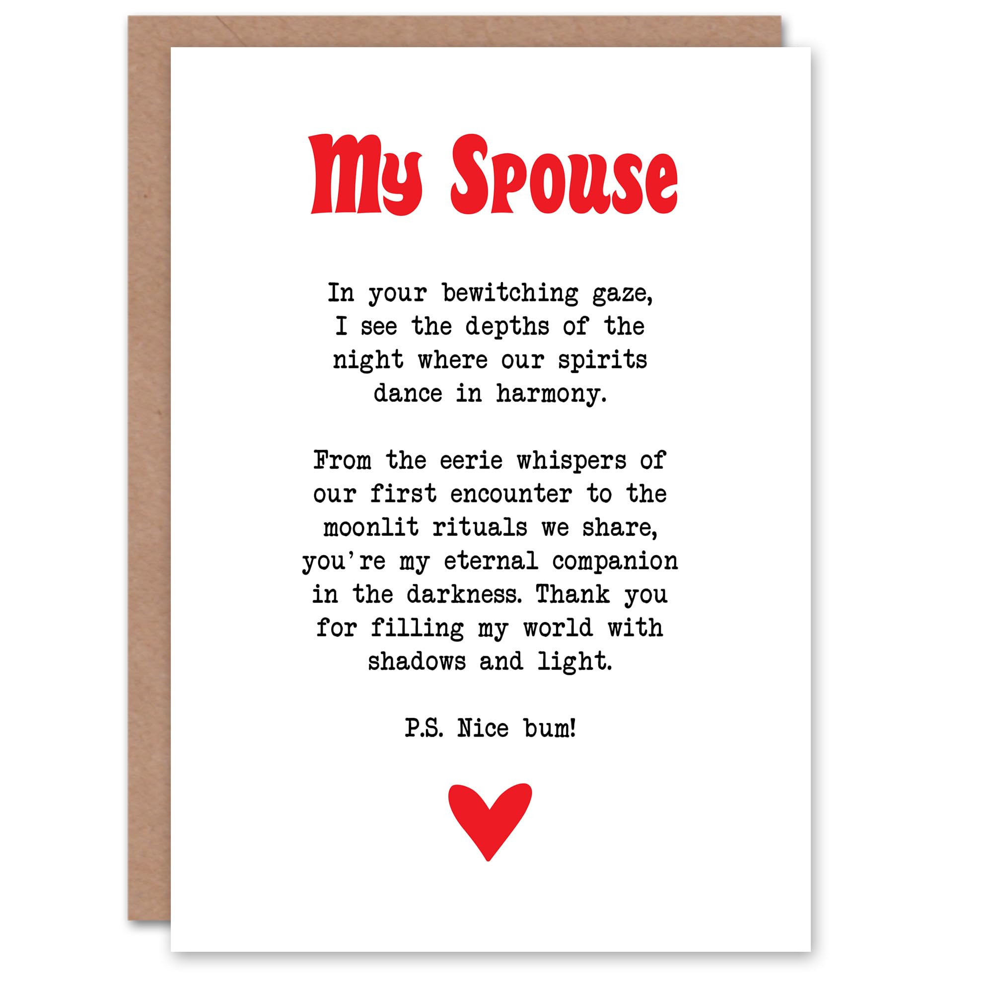 Artery8 Greeting Card - Love Poem - Anniversary Card - White