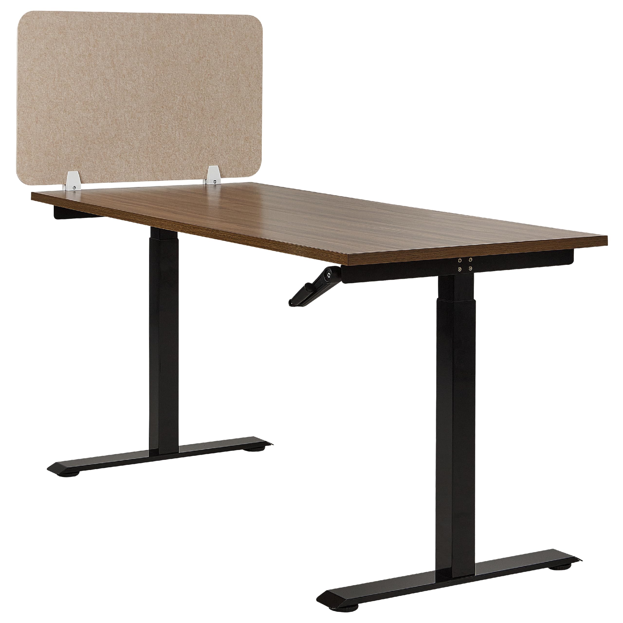 Beliani Panneau Séparateur de Bureau Acoustique et Visuel 80 x 50 cm en Polyester et Matériau Synthétique Beige Split