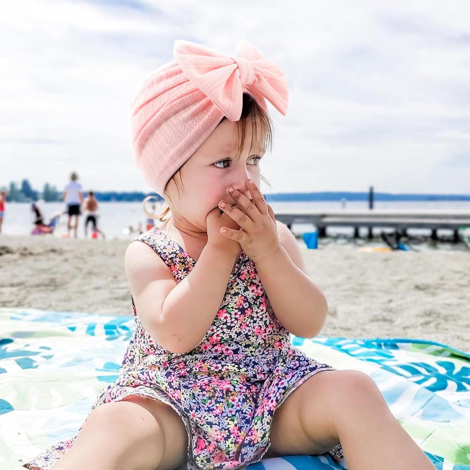 Newborn Baby Girl Hats with Bow Toddler Infant Beanie Cap Newborn Hospital Hats for Baby Girl Kid 0-12 Months - Image 4