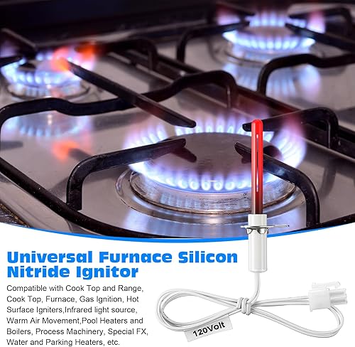 Miniatura 2 de Dreyoo Encendedor de palo caliente con enchufe macho compatible con H150, encendedor de superficie caliente de nitruro de silicio de 120 V que