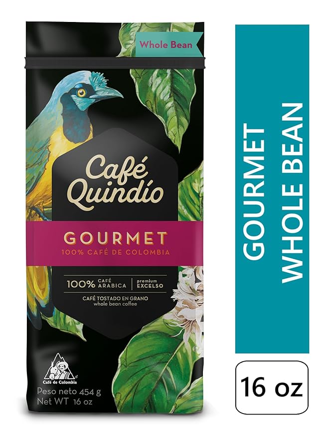 Cafe Quindio Tostado Medio Grano Entero Arábica Colombiano 453 g miniatura 4