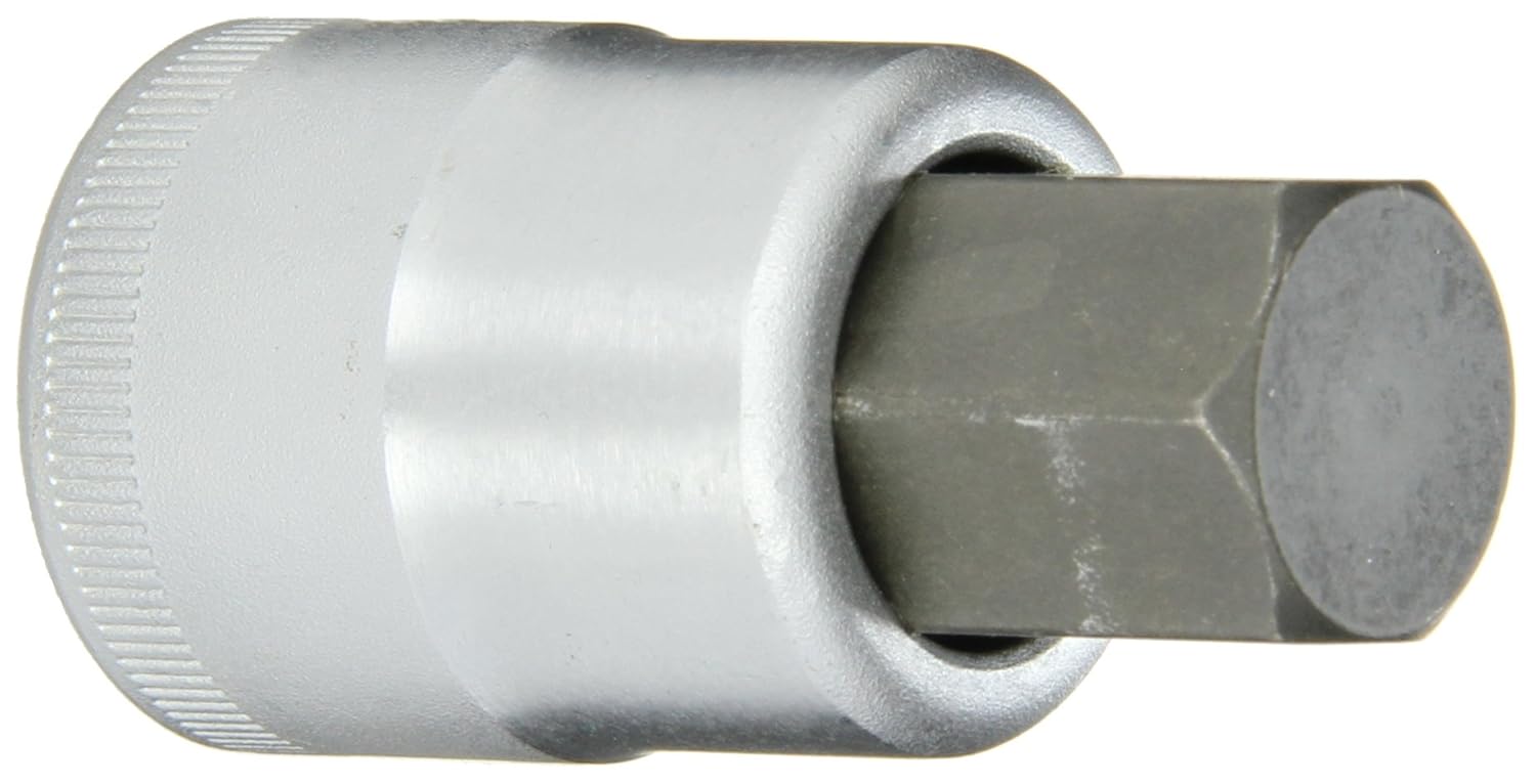 Stahlwille 03050012 1/2-Inch (12.5 mm) Square Drive INHEX Socket, Short Style, Made of Chrome Alloy Steel & Chrome-Plated, for Hexagon Socket Head Screws, Size 12mm, L. 60mm