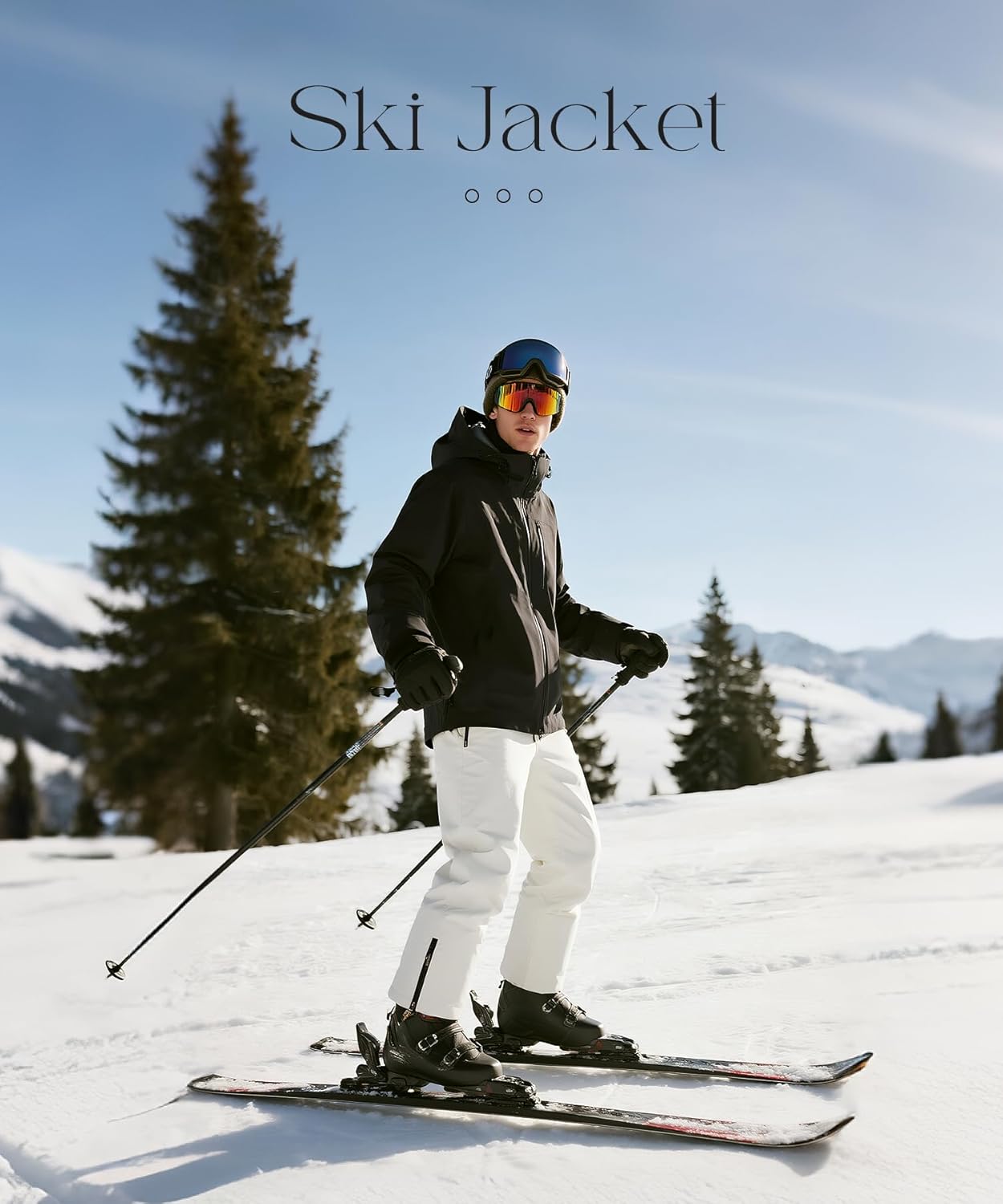 wantdo Men's Mountain Waterproof Ski Jacket Windproof Rain Jacket Winter Warm Snow Coat - Image 2