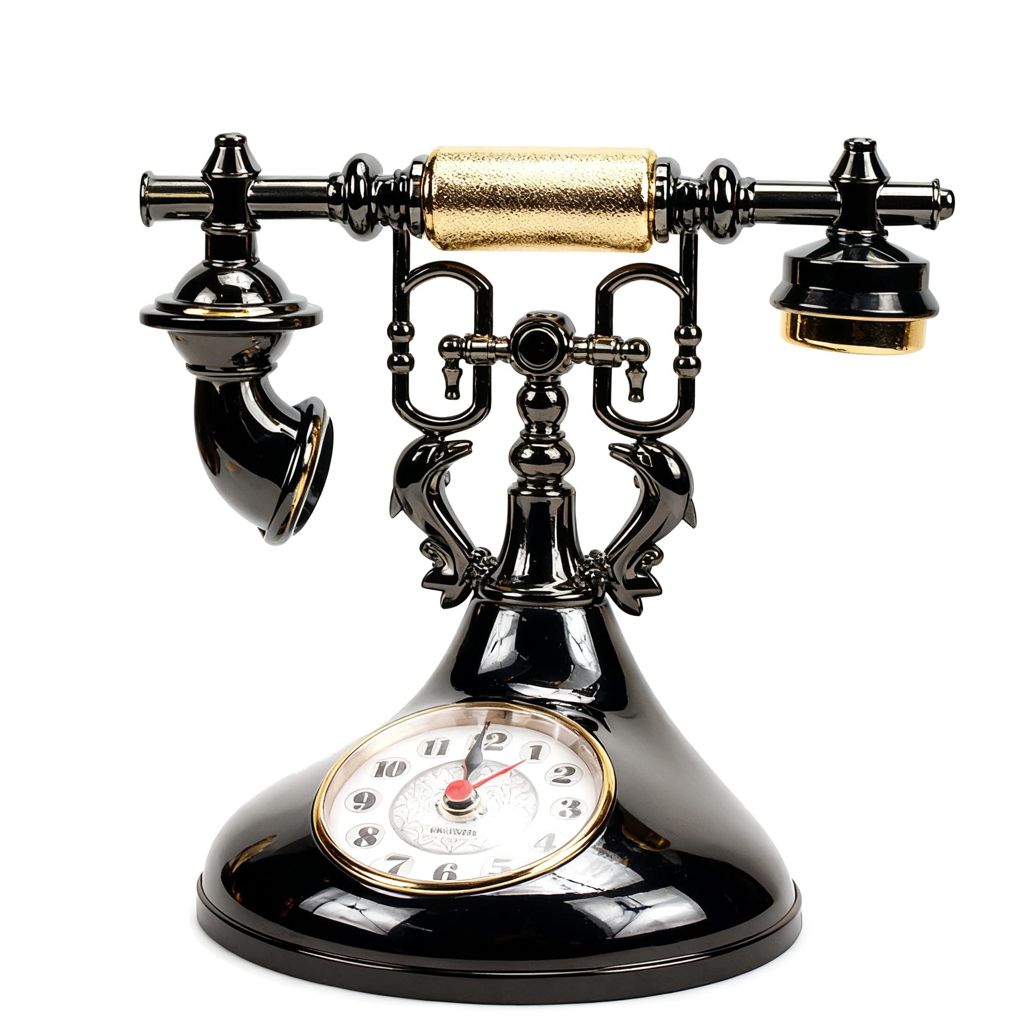 Zambuph Retro Chartacter Vintage Alarm Clocks For Bedrooms Tattle Phone Classic Loud Voice Unique Clock Face Antique Phone