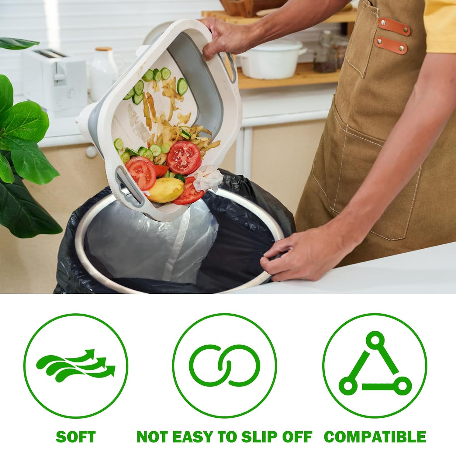 Garbage Bag Opener - Hands-Free Trash Bag Holder for Kitchen, Yard & Outdoor Cleaning, Heavy-Duty Bag Ringer for Household, Commercial Use & Public Cleanup Events