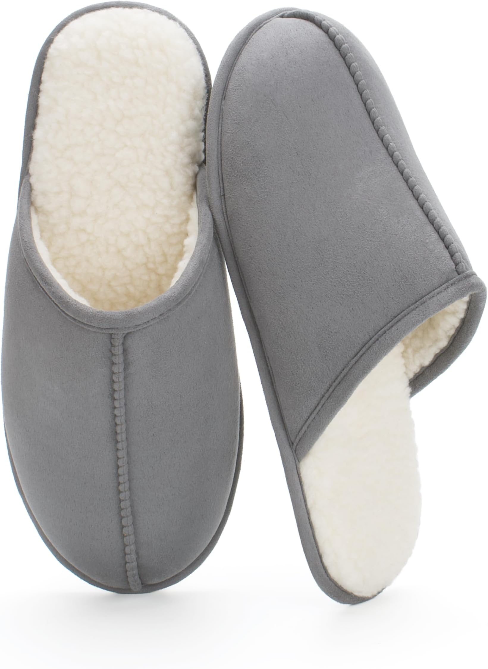 Men's Memory Foam Slippers - Faux Suede House Shoes with Non-Slip Soles, Cozy & Sturdy, Ultimate Gifts for Men