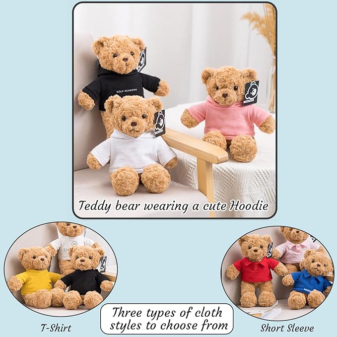 Oso de Peluche Personalizado MeterBear 11 in Azul miniatura 3