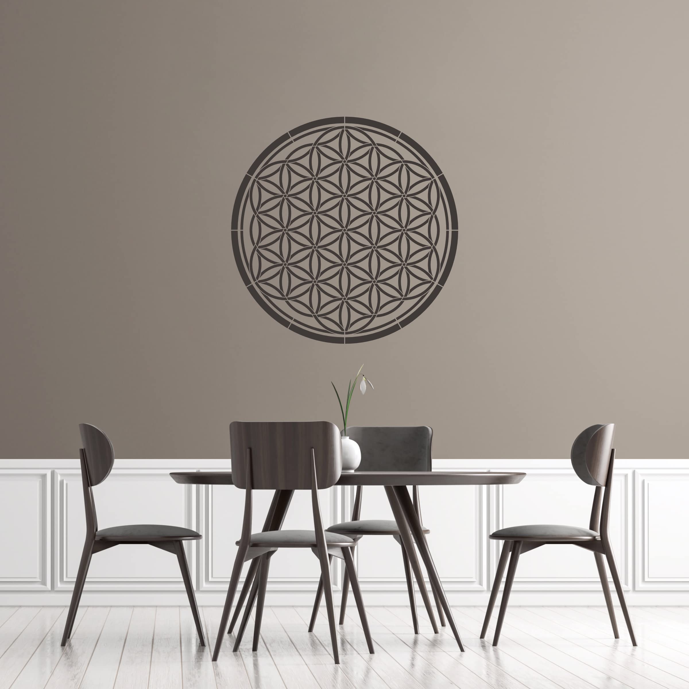 Blume des Lebens Schablone, Ø 70cm, Wandgestaltung