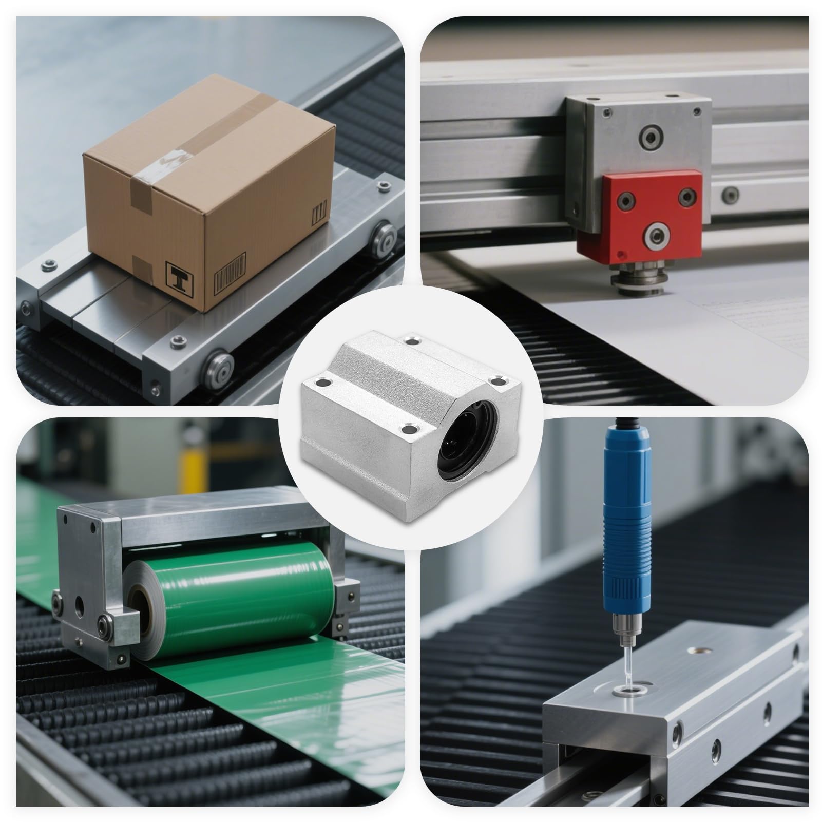 4Pcs SC16UU Linear Motion Ball Bearing Slide Block ID 16mm Aluminum Bushing Linear Rail Support Guide Shaft Bearing for Printer Parts 4 Pack — Amazon image 6