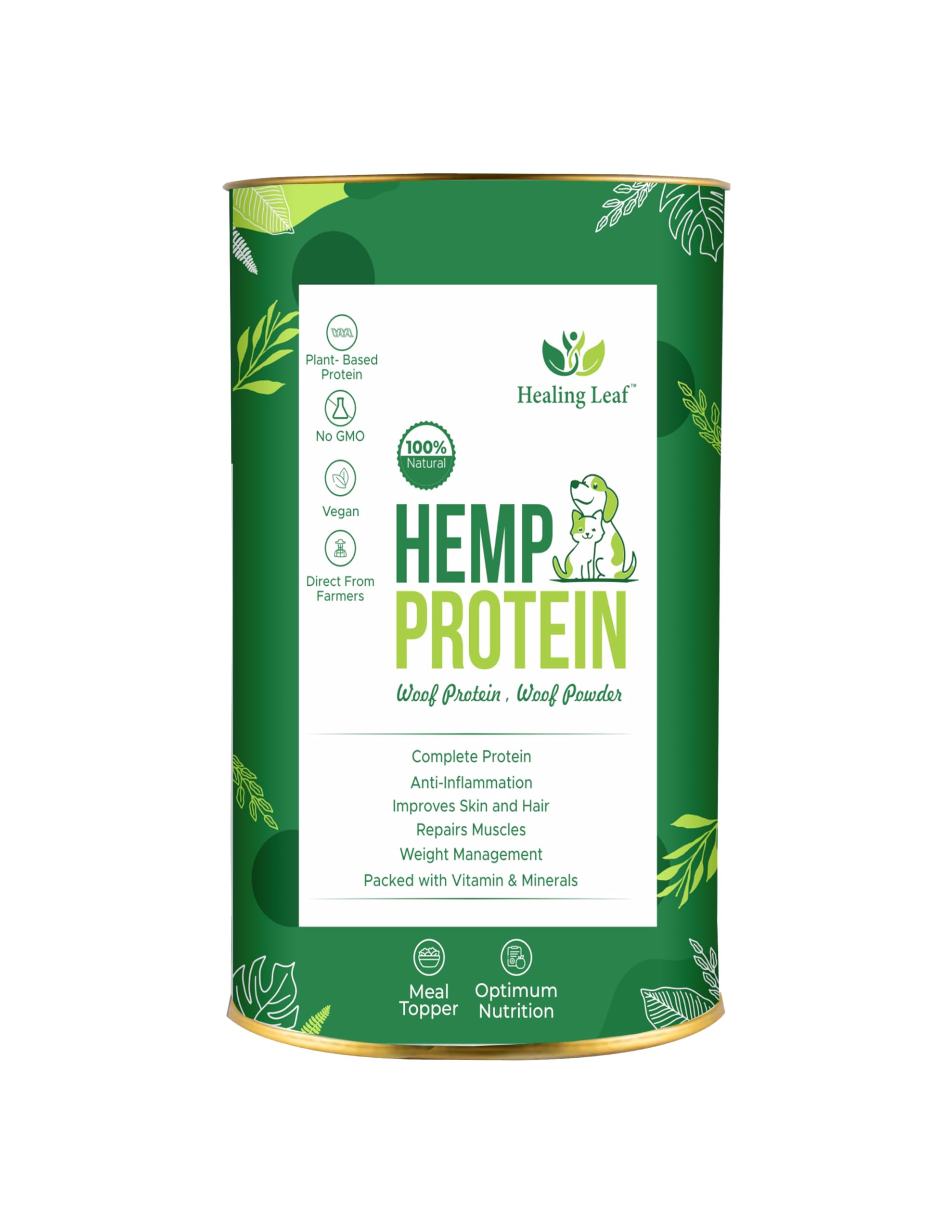 Healing Leaf Hemp Seed Dog Protein Powder Supplement Coat, 100g - Adult Puppy Calcium, Omega 3, 6, 9 Supplement - Pet Food Powder Vitamin Supplement (B0CCWYLW2L) Amazon Price History, Amazon Price Tracker