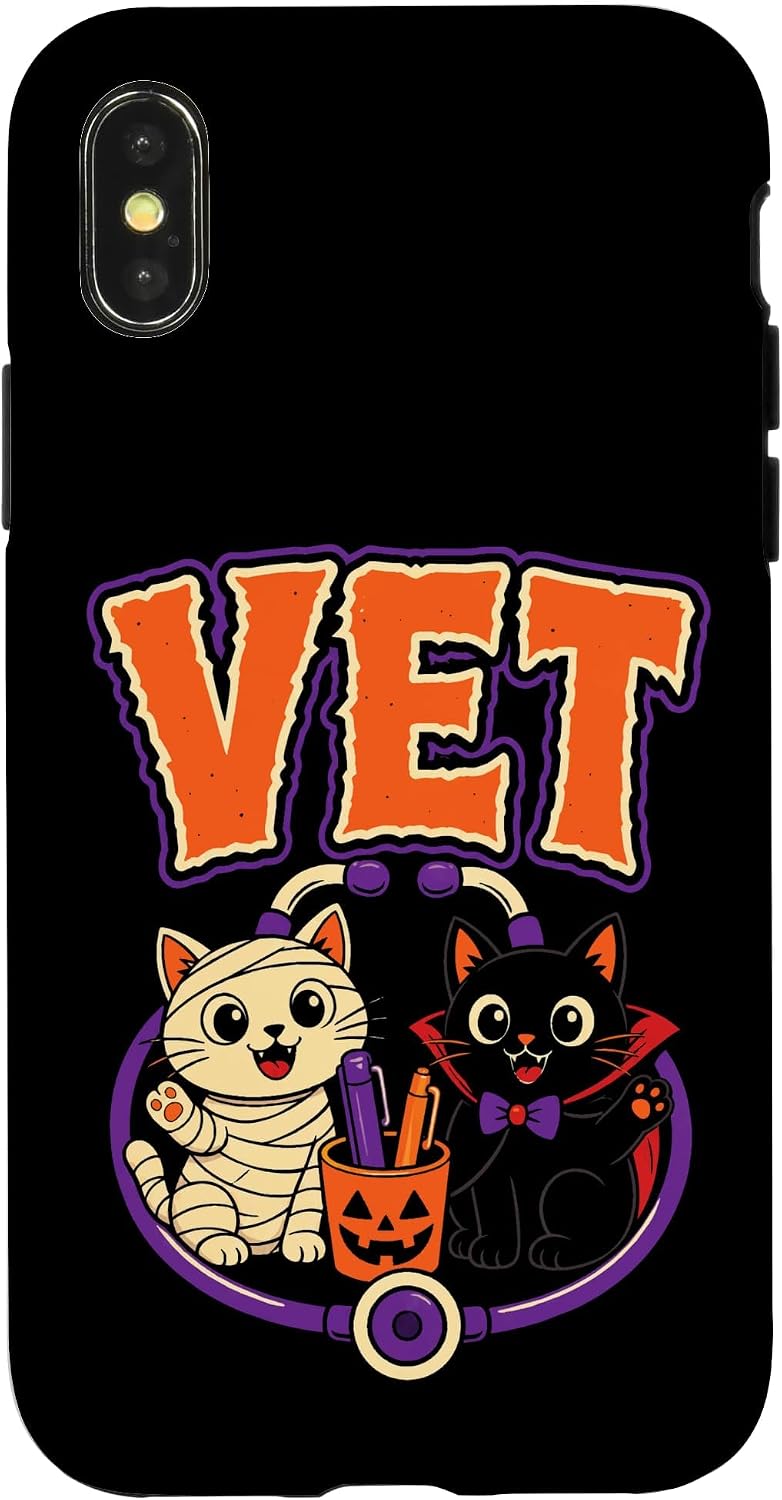 Vet Halloween Veterinarian Cat Costume Spooky Season Case for iPhone 16 image 5