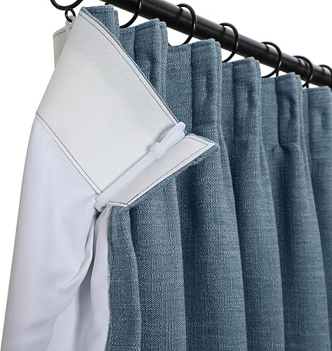 Miniatura 40 de Drapifytex Cortina plisada de lino sintético, cortina para oscurecer la habitación, 56 pulgadas de ancho x 96 pulgadas de largo, cortina de cobre 26