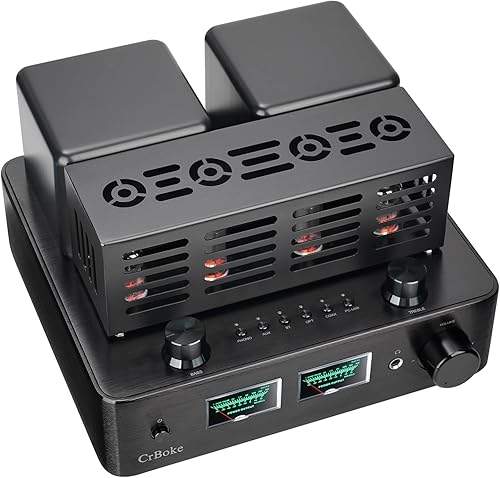 Miniatura 3 de Tube Amplifier, Tube Amplifier Home Audio, Stereo Vacuum Tube Amplifier, with Bluetooth 5.0, Treble Bass Control, Subwoofer Output, Headphone