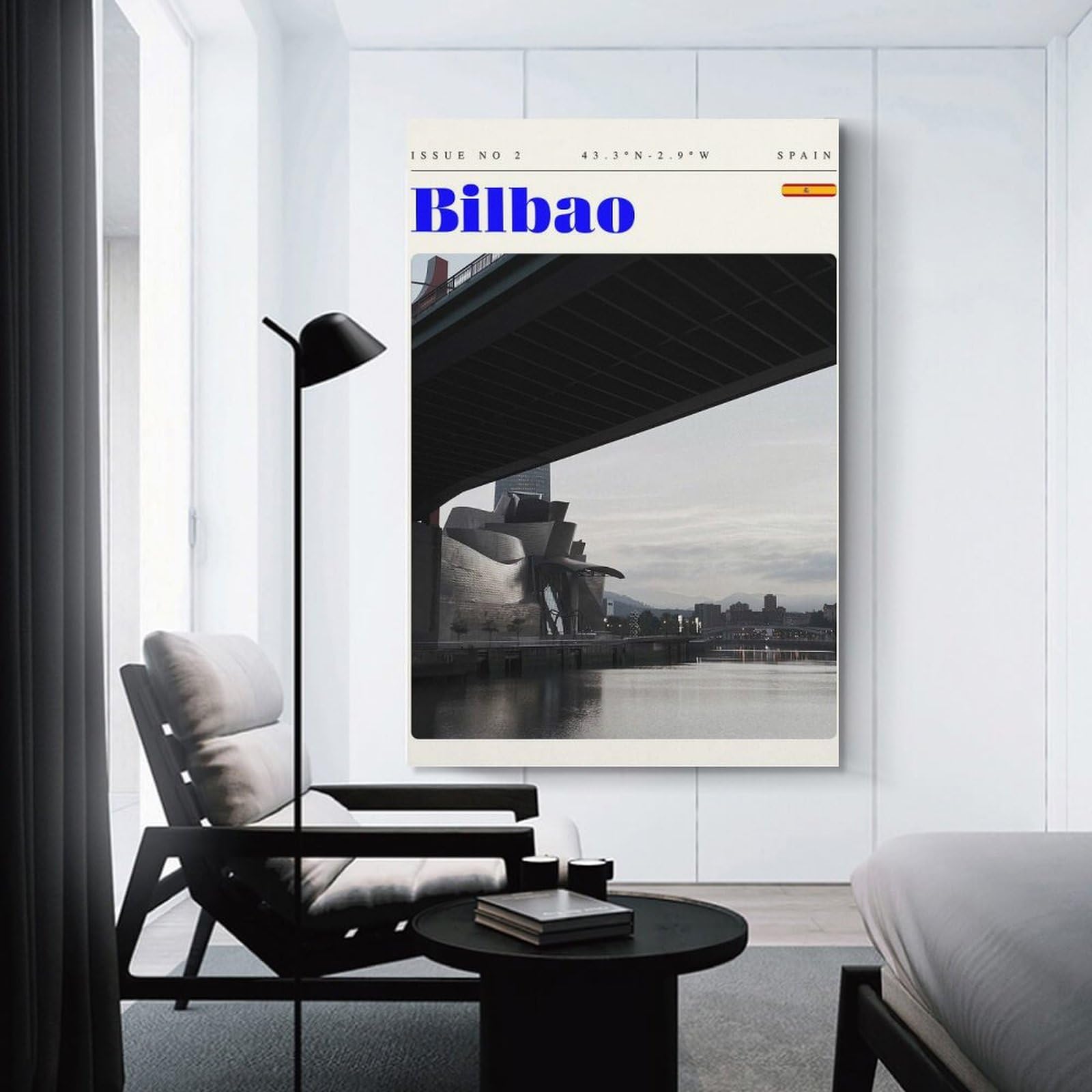 Junmoney Bilbao Spain Travel Art Room Decor Wall Art 20x30inch(50x75cm), for Bedroom Walls, Guest Spaces Or Lounges, An Easy Wall Refresh for Bedrooms