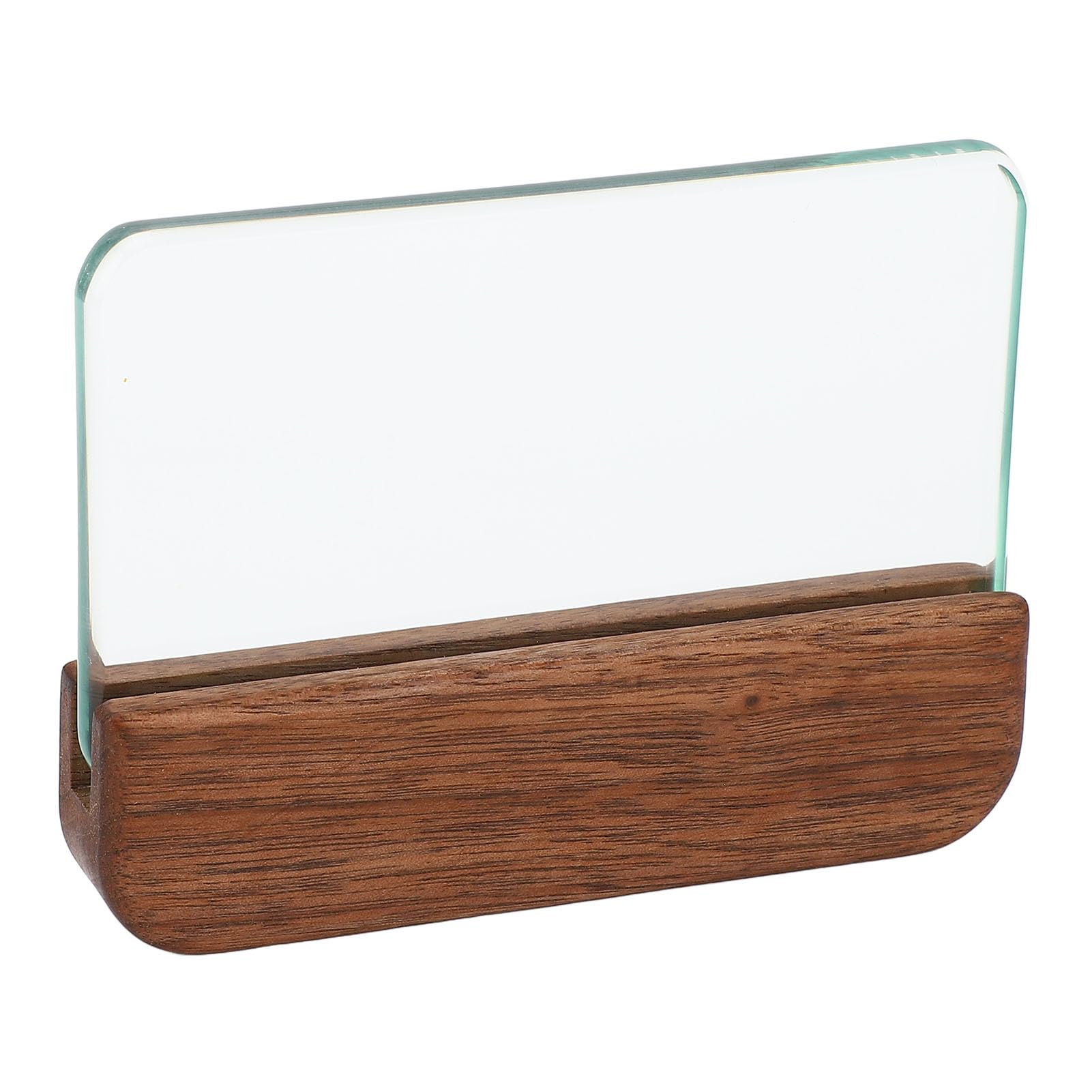 Professional Leathercraft Glass Slicker Block Smoothing Tool for Leather Working, Black Walnut Handle, for Amateurs